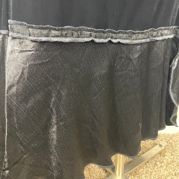 Vtg 90's Stunning Whimsigoth Patchwork Velvet Floral Wtichy Goth Vamp Maxi Skirt - Picture 13 of 15